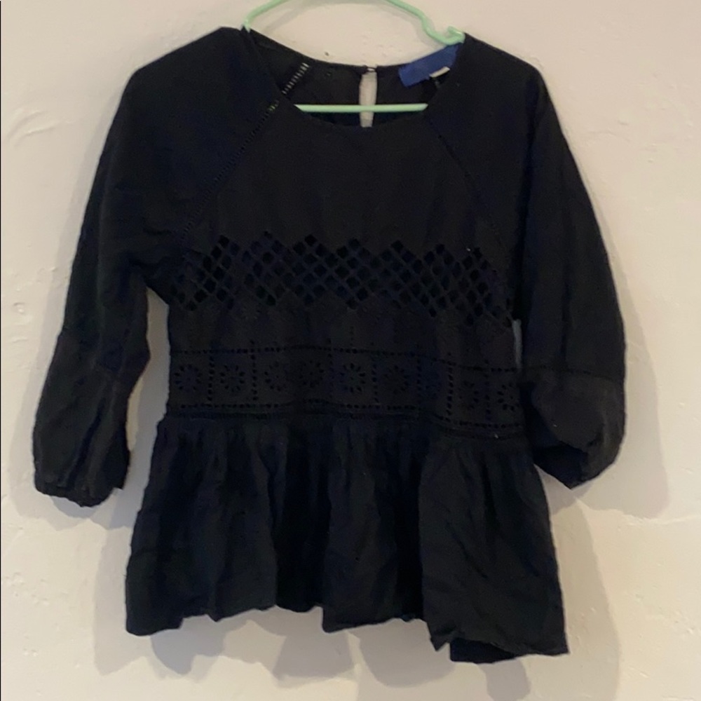 Black peplum top